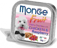 Monge Dog Fresh консервы для собак курица с малиной